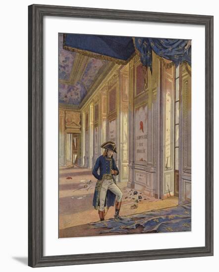 Napoleon Bonaparte Among the Ruins of the Tuileries Palace-null-Framed Giclee Print