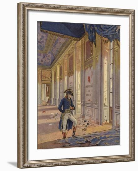 Napoleon Bonaparte Among the Ruins of the Tuileries Palace-null-Framed Giclee Print