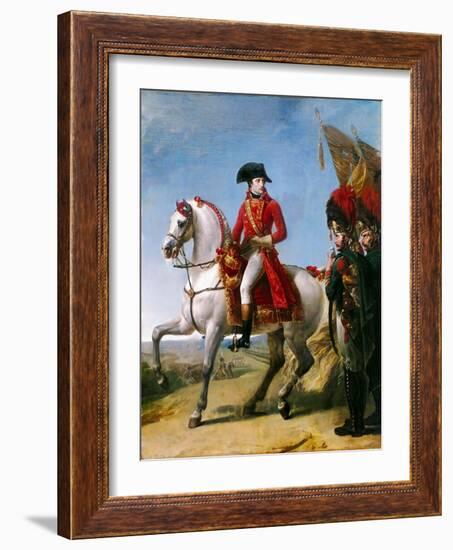 Napoleon Bonaparte, First Consul, Reviewing His Troops after the Battle of Marengo-Antoine-Jean Gros-Framed Giclee Print