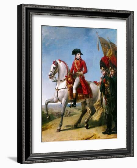 Napoleon Bonaparte, First Consul, Reviewing His Troops after the Battle of Marengo-Antoine-Jean Gros-Framed Giclee Print