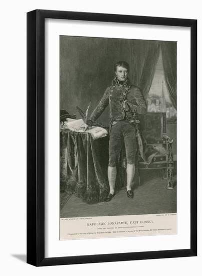 Napoleon Bonaparte, First Consul-Jean-Auguste-Dominique Ingres-Framed Giclee Print