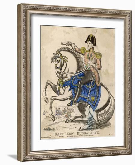 Napoleon Bonaparte I on His Horse-M.s. Kett-Framed Art Print