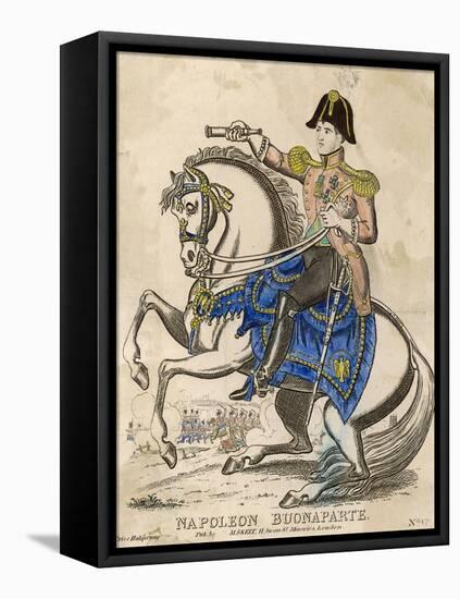 Napoleon Bonaparte I on His Horse-M.s. Kett-Framed Stretched Canvas