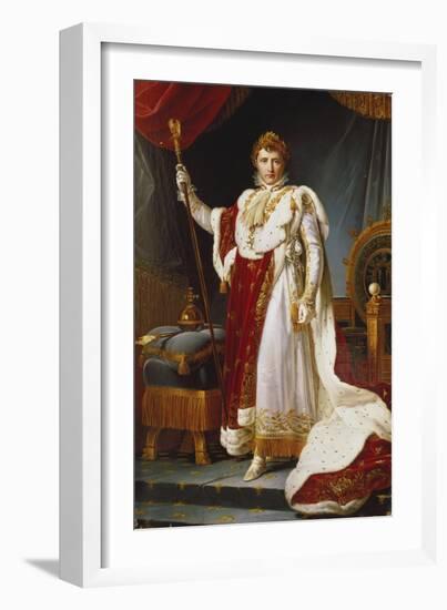 Napoleon Bonaparte in Coronation Regalia. Copy-Francois Gerard-Framed Giclee Print