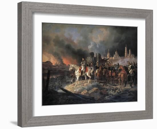 Napoleon Bonaparte in Moscow, 1840-Albrecht Adam-Framed Giclee Print