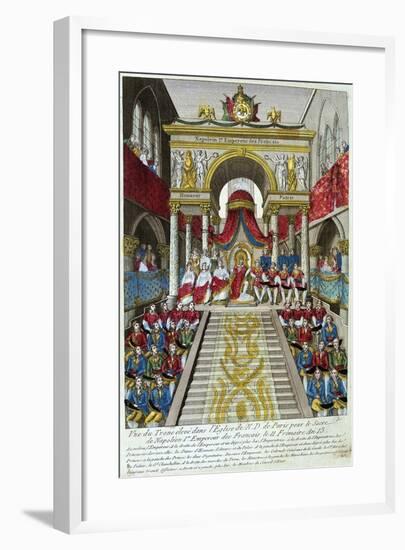 Napoleon Bonaparte Is Crowned Emperor Napoleon I, 2nd December, 1804, 19th Century-null-Framed Giclee Print