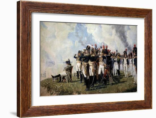 Napoleon Bonaparte on the Borodino Hights, 1897-Vasili Vasilyevich Vereshchagin-Framed Giclee Print