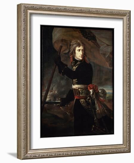 Napoleon Bonaparte on the Bridge at Arcole, 1797-Antoine-Jean Gros-Framed Giclee Print