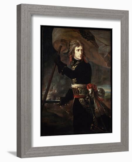 Napoleon Bonaparte on the Bridge at Arcole, 1797-Antoine-Jean Gros-Framed Giclee Print