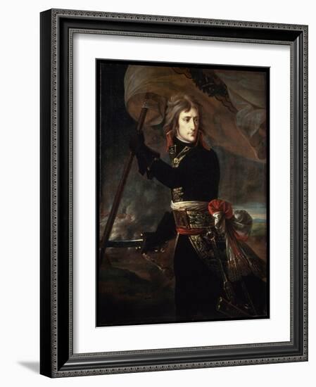 Napoleon Bonaparte on the Bridge at Arcole, 1797-Antoine-Jean Gros-Framed Giclee Print