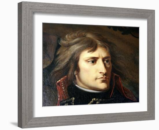 Napoleon Bonaparte on the Bridge at Arcole, C1796-C1797-Antoine-Jean Gros-Framed Giclee Print