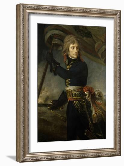 Napoleon Bonaparte on the Bridge of Arcole, Nov. 17, 1796-Antoine Jean Gros-Framed Art Print