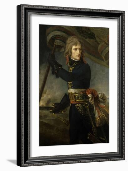 Napoleon Bonaparte on the Bridge of Arcole, Nov. 17, 1796-Antoine Jean Gros-Framed Art Print