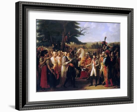 Napoleon Bonaparte Receiving the Keys of Vienna at the Schönbrunn Palace, 13th November 1805-Anne-Louis Girodet de Roussy-Trioson-Framed Giclee Print