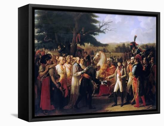 Napoleon Bonaparte Receiving the Keys of Vienna at the Schönbrunn Palace, 13th November 1805-Anne-Louis Girodet de Roussy-Trioson-Framed Premier Image Canvas