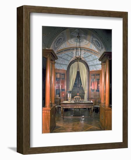 Napoleon Bonaparte's Study, c.1800-Charles Percier-Framed Giclee Print