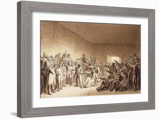 Napoleon Bonaparte Visiting Wounded at Battle of Jena-Benjamin Zix-Framed Giclee Print