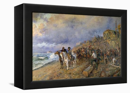 Napoleon Bonaparte Visits the Arsenal of Boulogne, by Maurice Orange-null-Framed Premier Image Canvas