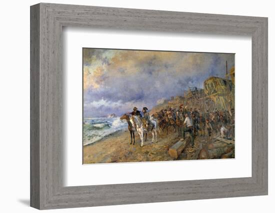 Napoleon Bonaparte Visits the Arsenal of Boulogne, by Maurice Orange-null-Framed Photographic Print