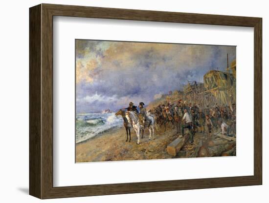 Napoleon Bonaparte Visits the Arsenal of Boulogne, by Maurice Orange-null-Framed Photographic Print