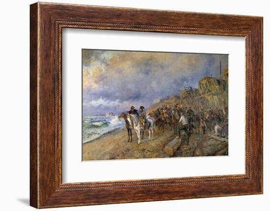 Napoleon Bonaparte Visits the Arsenal of Boulogne, by Maurice Orange-null-Framed Photographic Print