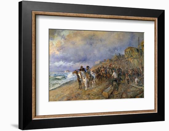 Napoleon Bonaparte Visits the Arsenal of Boulogne, by Maurice Orange-null-Framed Photographic Print