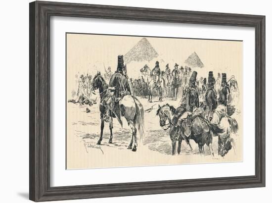 Napoleon Buonaparte at the Battle of the Pyramids, 1798, (1884)-Richard Caton II Woodville-Framed Giclee Print