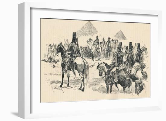 Napoleon Buonaparte at the Battle of the Pyramids, 1798, (1884)-Richard Caton II Woodville-Framed Giclee Print