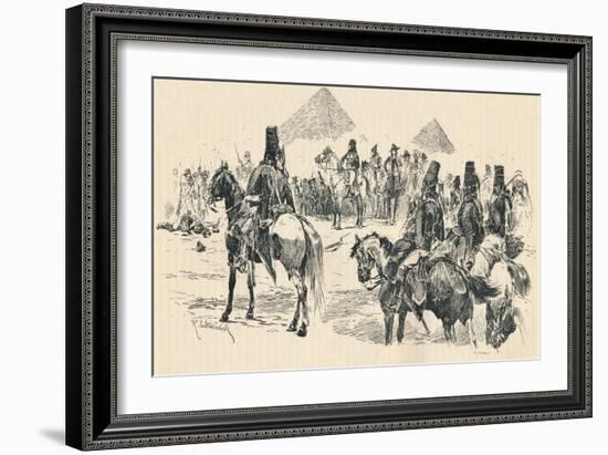 Napoleon Buonaparte at the Battle of the Pyramids, 1798, (1884)-Richard Caton II Woodville-Framed Giclee Print