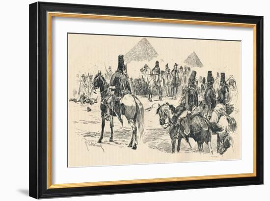 Napoleon Buonaparte at the Battle of the Pyramids, 1798, (1884)-Richard Caton II Woodville-Framed Giclee Print