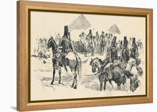 Napoleon Buonaparte at the Battle of the Pyramids, 1798, (1884)-Richard Caton II Woodville-Framed Premier Image Canvas