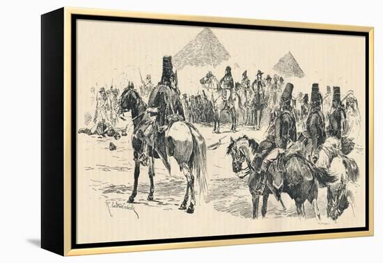 Napoleon Buonaparte at the Battle of the Pyramids, 1798, (1884)-Richard Caton II Woodville-Framed Premier Image Canvas