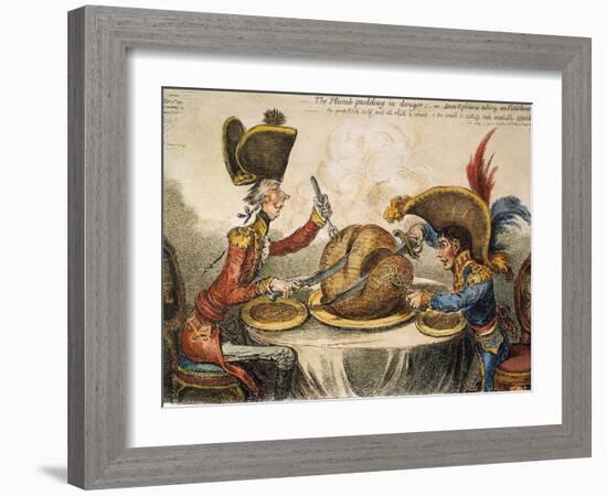 Napoleon Cartoon, 1805-James Gillray-Framed Giclee Print