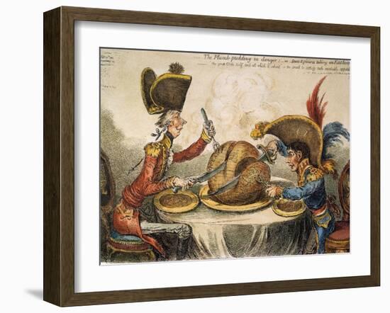 Napoleon Cartoon, 1805-James Gillray-Framed Giclee Print