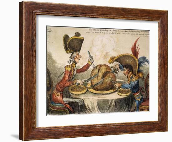 Napoleon Cartoon, 1805-James Gillray-Framed Giclee Print