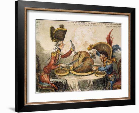 Napoleon Cartoon, 1805-James Gillray-Framed Giclee Print