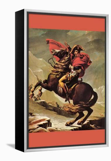 Napoleon Crosses The Great St. Bernard Pass-Jacques-Louis David-Framed Stretched Canvas