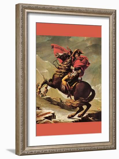 Napoleon Crosses The Great St. Bernard Pass-Jacques-Louis David-Framed Art Print