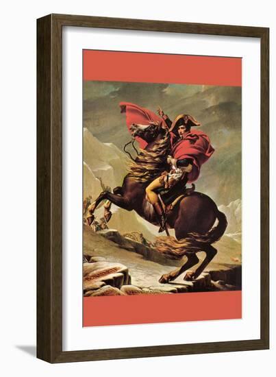 Napoleon Crosses The Great St. Bernard Pass-Jacques-Louis David-Framed Art Print