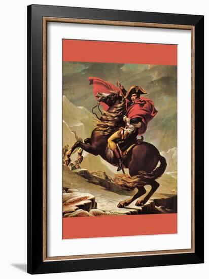 Napoleon Crosses The Great St. Bernard Pass-Jacques-Louis David-Framed Art Print