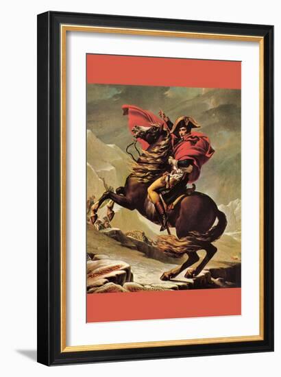 Napoleon Crosses The Great St. Bernard Pass-Jacques-Louis David-Framed Art Print