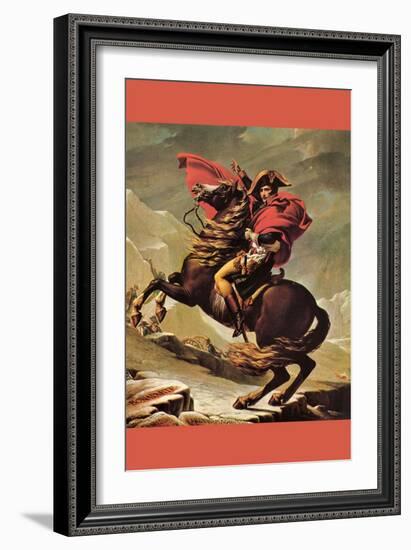 Napoleon Crosses the Great St. Bernard Pass-Jacques-Louis David-Framed Art Print