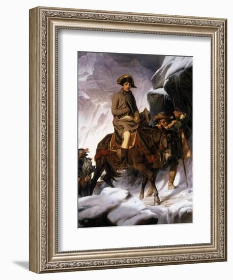 Napoleon Crossing the Alps, 1850-Hippolyte Delaroche-Framed Giclee Print