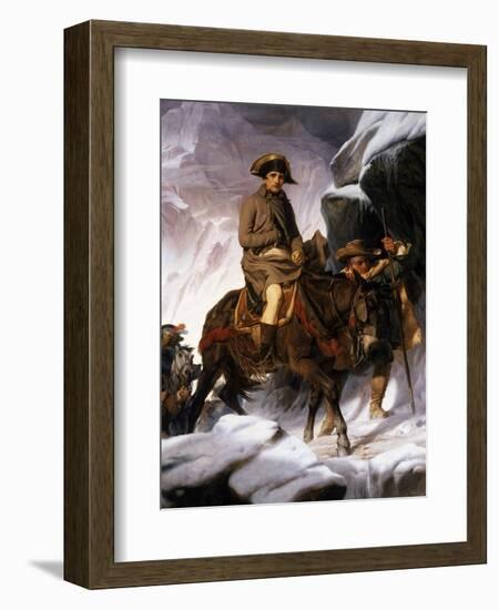 Napoleon Crossing the Alps, 1850-Hippolyte Delaroche-Framed Giclee Print