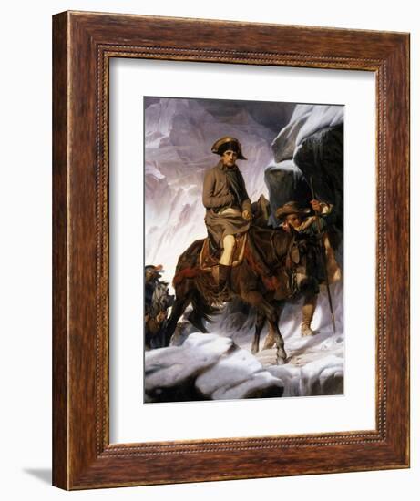 Napoleon Crossing the Alps, 1850-Hippolyte Delaroche-Framed Giclee Print