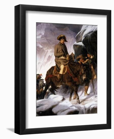 Napoleon Crossing the Alps, 1850-Hippolyte Delaroche-Framed Giclee Print