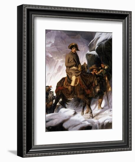 Napoleon Crossing the Alps, 1850-Hippolyte Delaroche-Framed Giclee Print