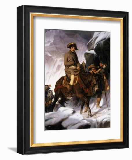 Napoleon Crossing the Alps, 1850-Hippolyte Delaroche-Framed Giclee Print