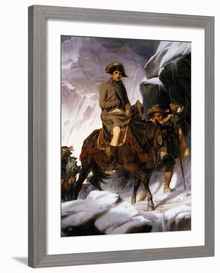 Napoleon Crossing the Alps, 1850-Hippolyte Delaroche-Framed Giclee Print