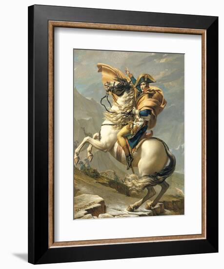 Napoleon Crossing the Alps at the St. Bernard Pass, 20th May 1800, circa 1800-01-Jacques-Louis David-Framed Giclee Print